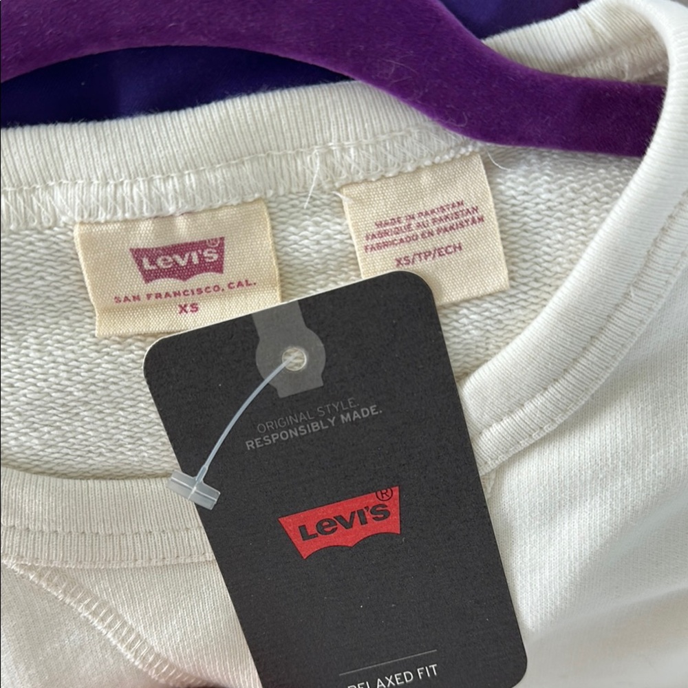 🍦NWT🍦 Size XS Levi's Cream Sweater - Picture 2 of 10